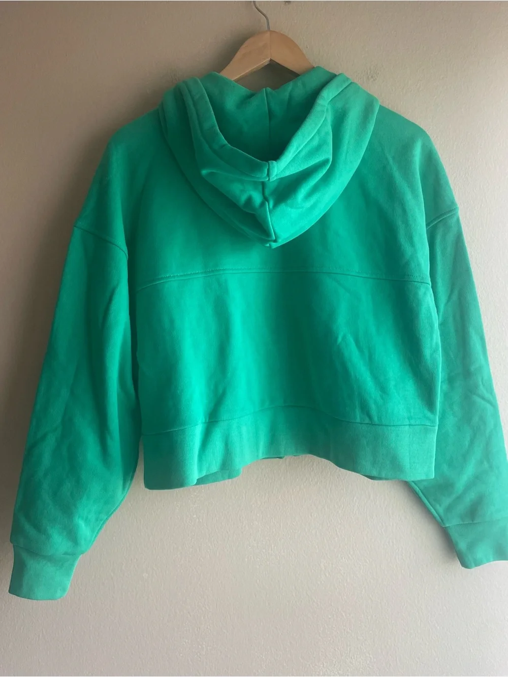 New Everlane Green Full Zip V-Neck Hooded Sweater Size XS - Picture 4 of 13